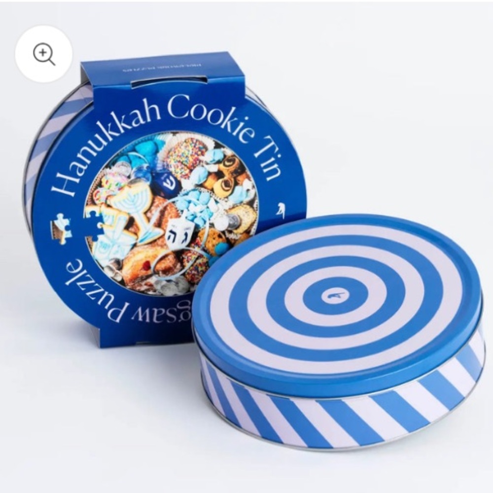 NIB 750-piece Hanukkah Cookie Tin Round Jigsaw Puzzle